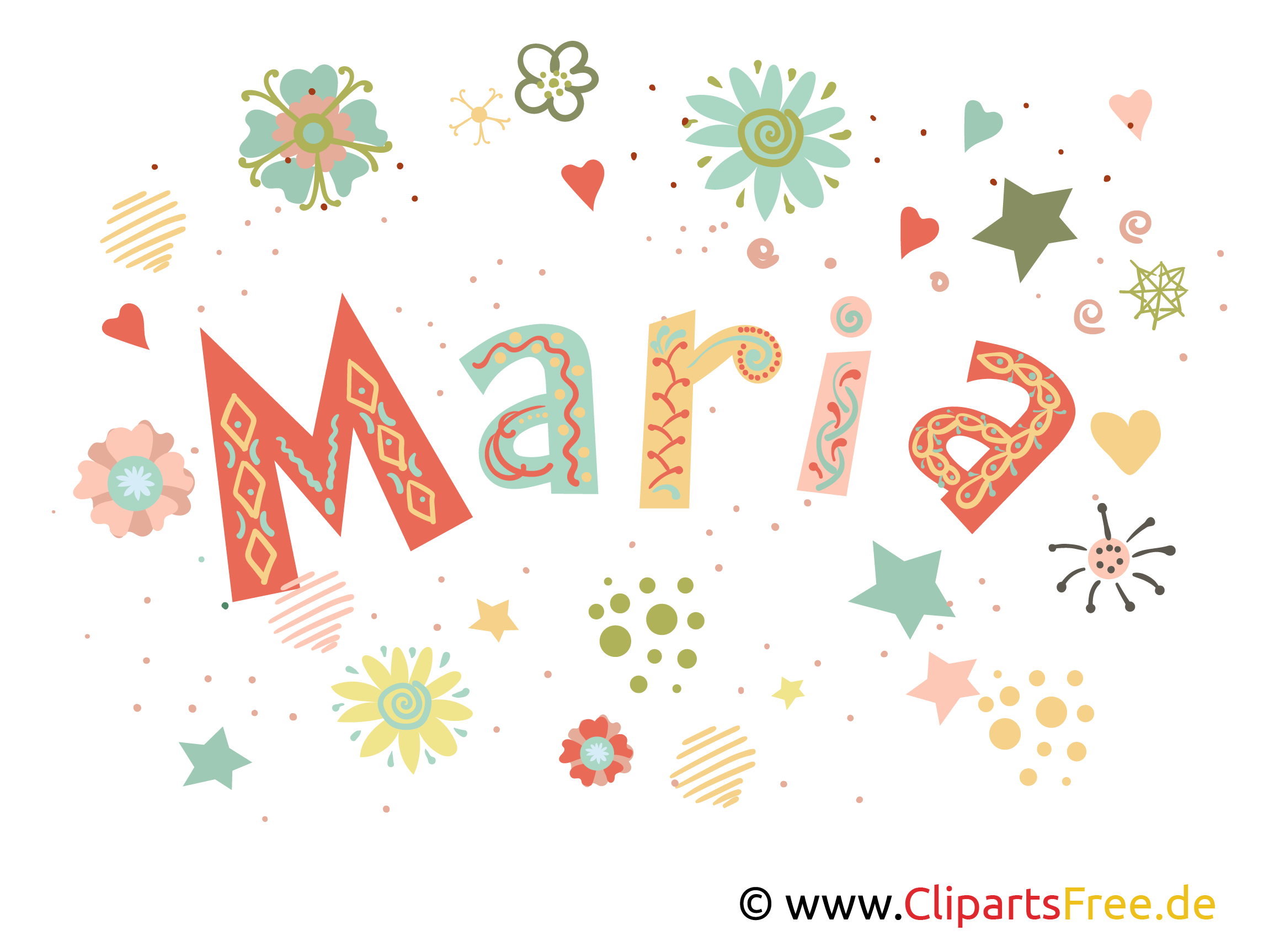 Maria Name Bild Illustration Clipart