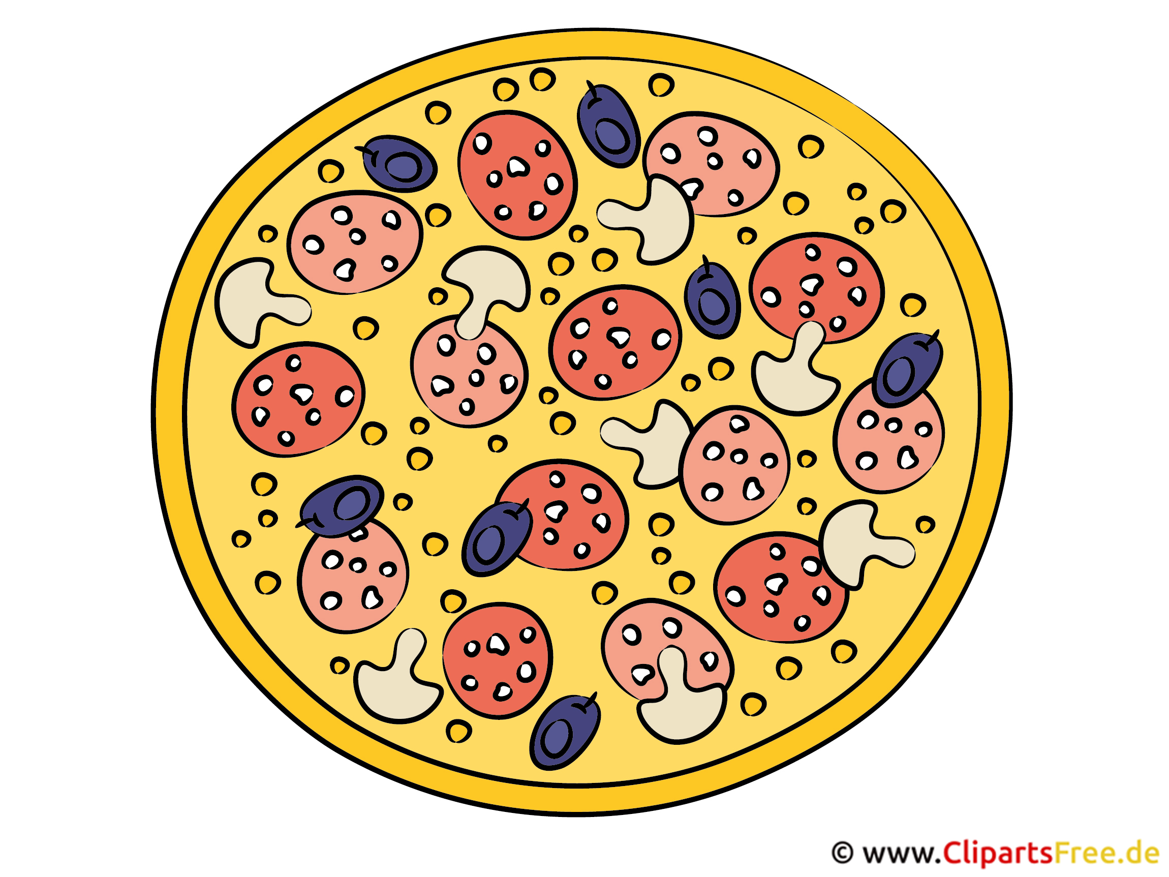 Pizza Clipart - Bilder für Unterricht