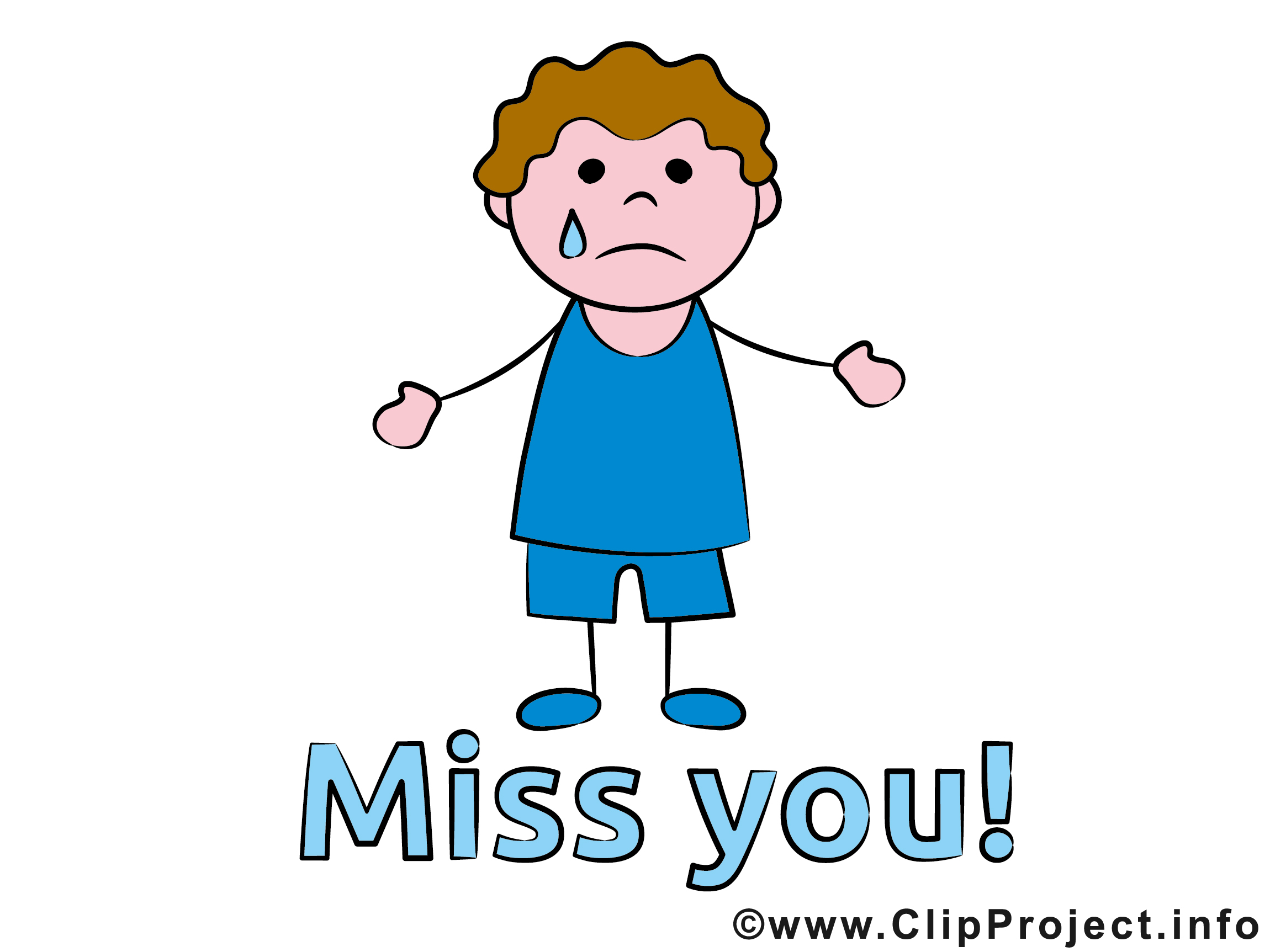 Miss you Clipart - Bilder für Schule