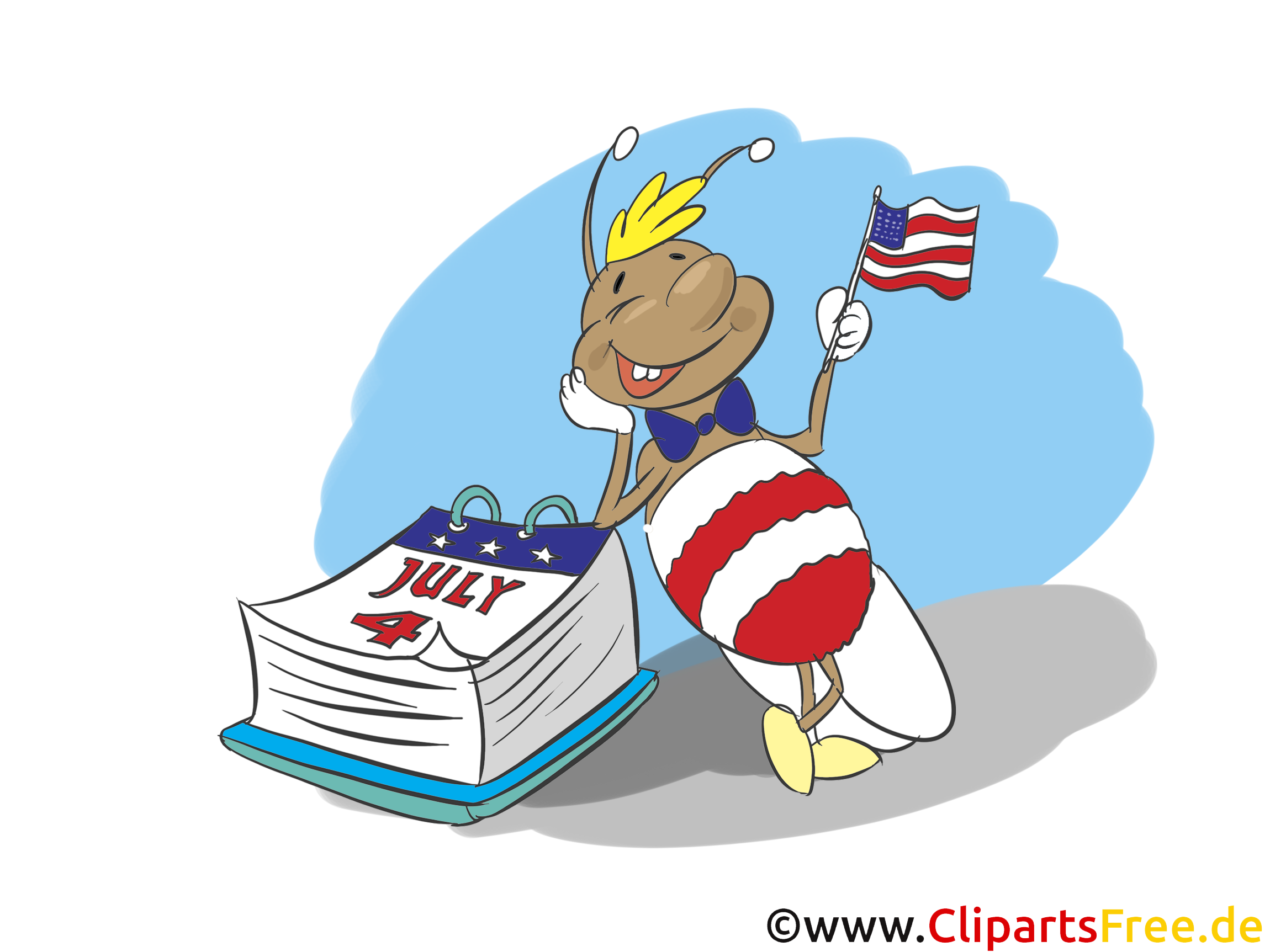July 4th Clip Art, Image, Comic, Cartoon