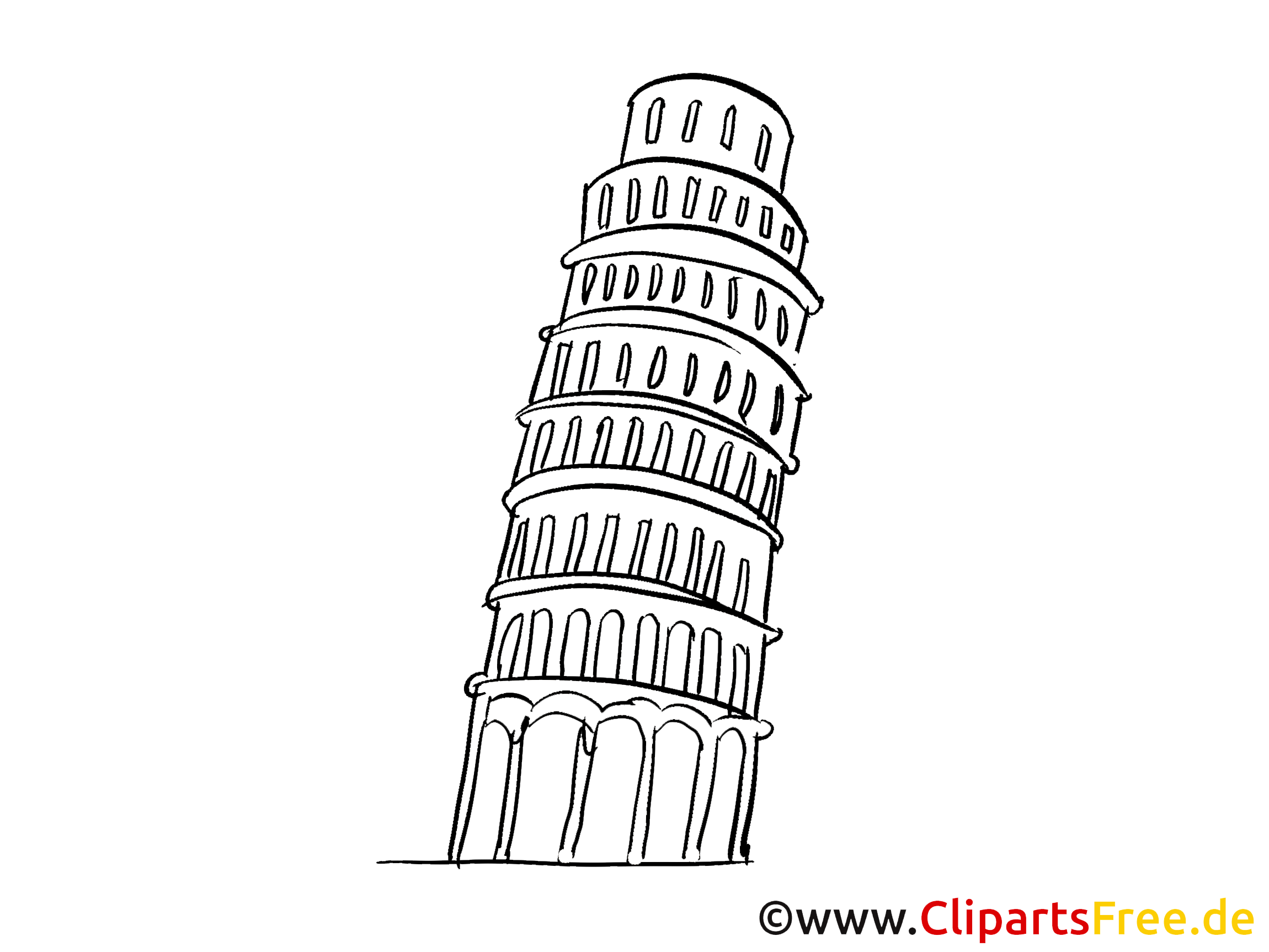 Torre De Pisa Imagen Dibujo Clipart Gratis