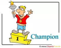 Champion Cartoon-Clipart Olympiade