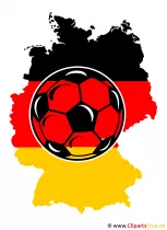 Fussball im Hintergrund Deutschlandkarte Clipart