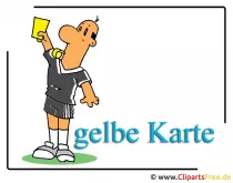 Gelbe Karte - Fussball Clipart free
