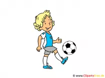 Mädchen spielt Fussball Clipart, Bild, Cartoon, Comic
