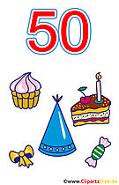 50 Geburtstag Clipart kostenlos