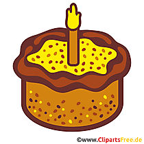 Kostenloses Clipart Kuchen zum Geburtstag gratis