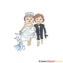 Brautpaar Clipart zu Hochzeit kostenlos