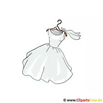 Cartoon zu Hochzeit Brautkleid