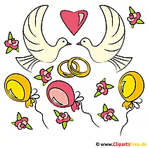 Clipart Glückwunsch zur Hochzeit kostenlos