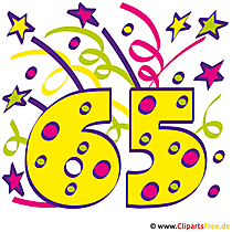 65 Geburtstag Clipart