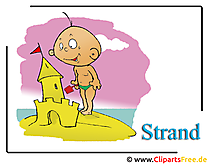 Strand Cartoon Clipart Urlaub