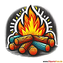 Lagerfeuer Clip Art zum Drucken